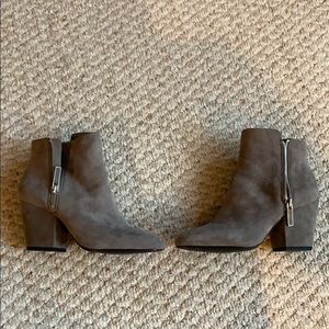 1.State Grey Suede Booties